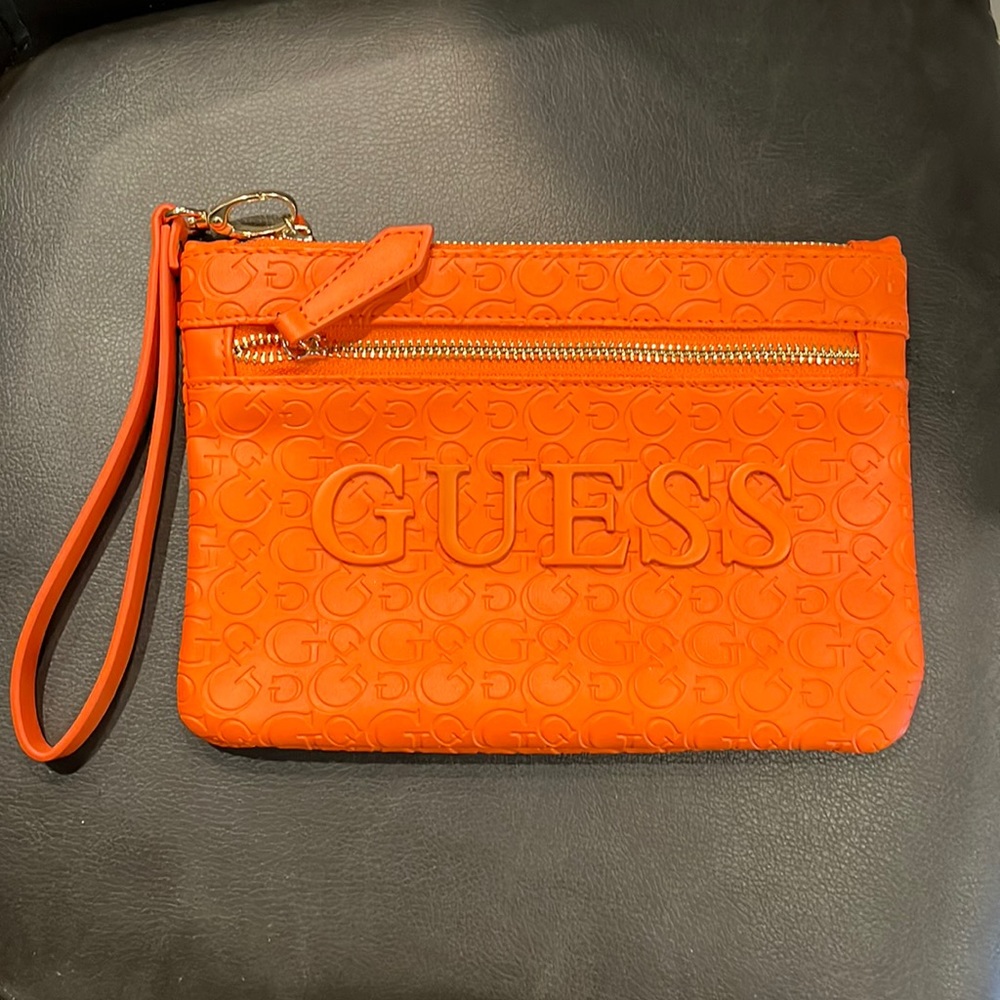 Guess Wristlet with Carrying Strap.
